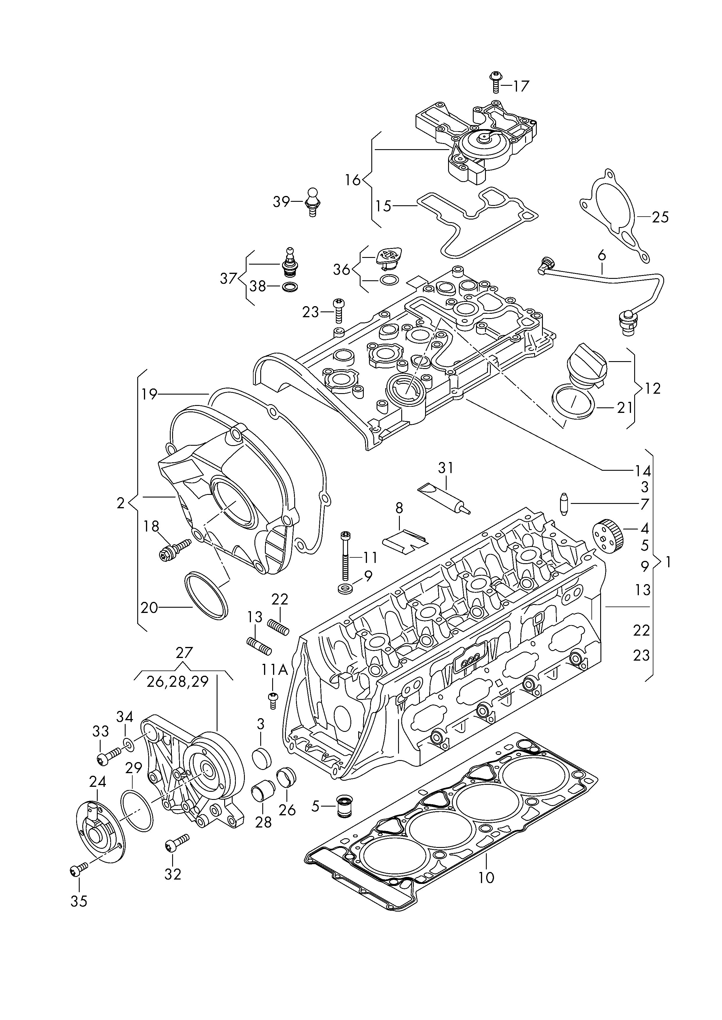 Japanparts XX-VW18ES - Chiulasa aaoparts.ro