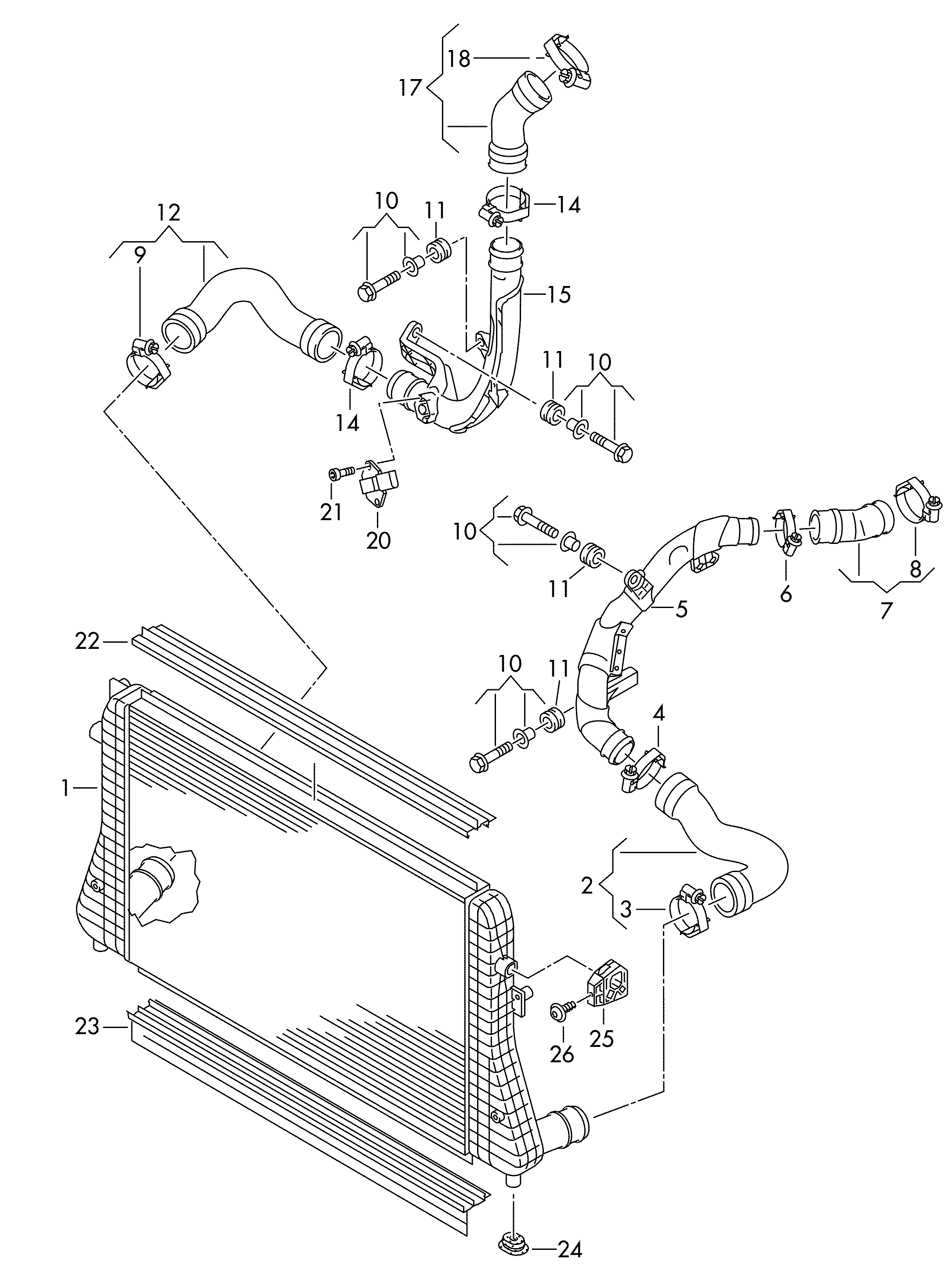 VW 3C0 145 805 AM - Intercooler, compresor aaoparts.ro