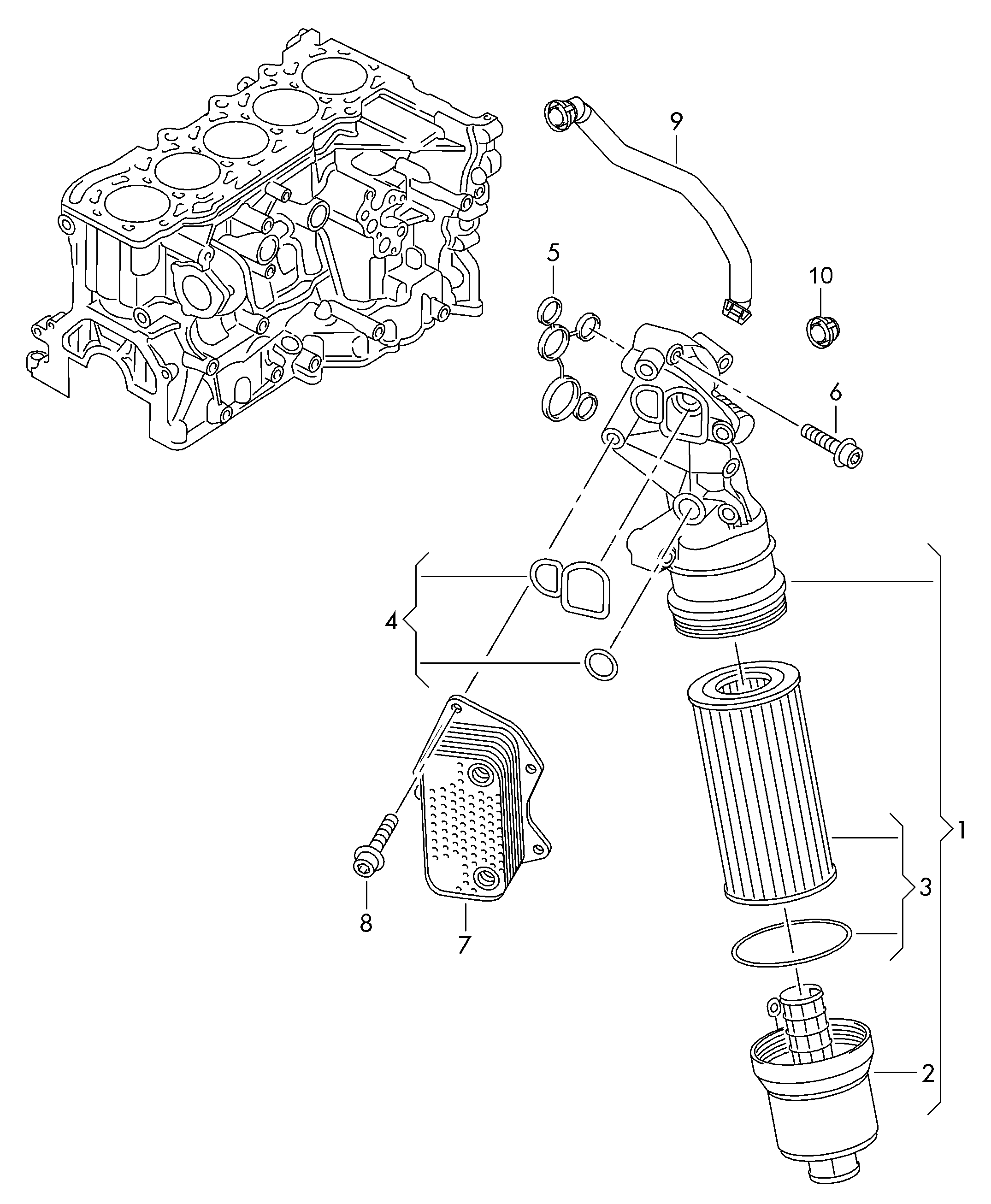 AUDI 07K 115 408 - Capac, carcasa filtru ulei aaoparts.ro