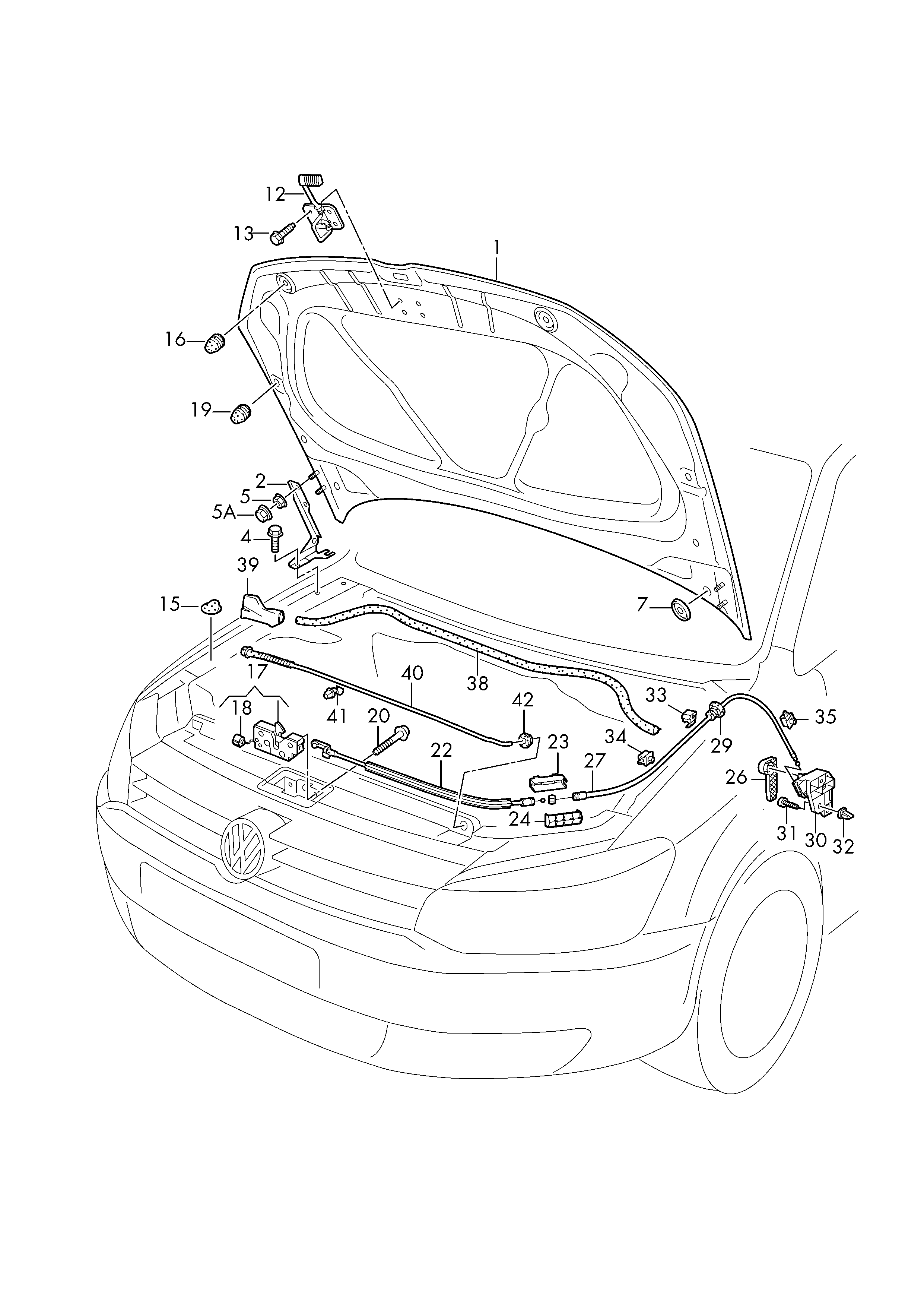 VW 6R0823301B - Balama, capota motor aaoparts.ro