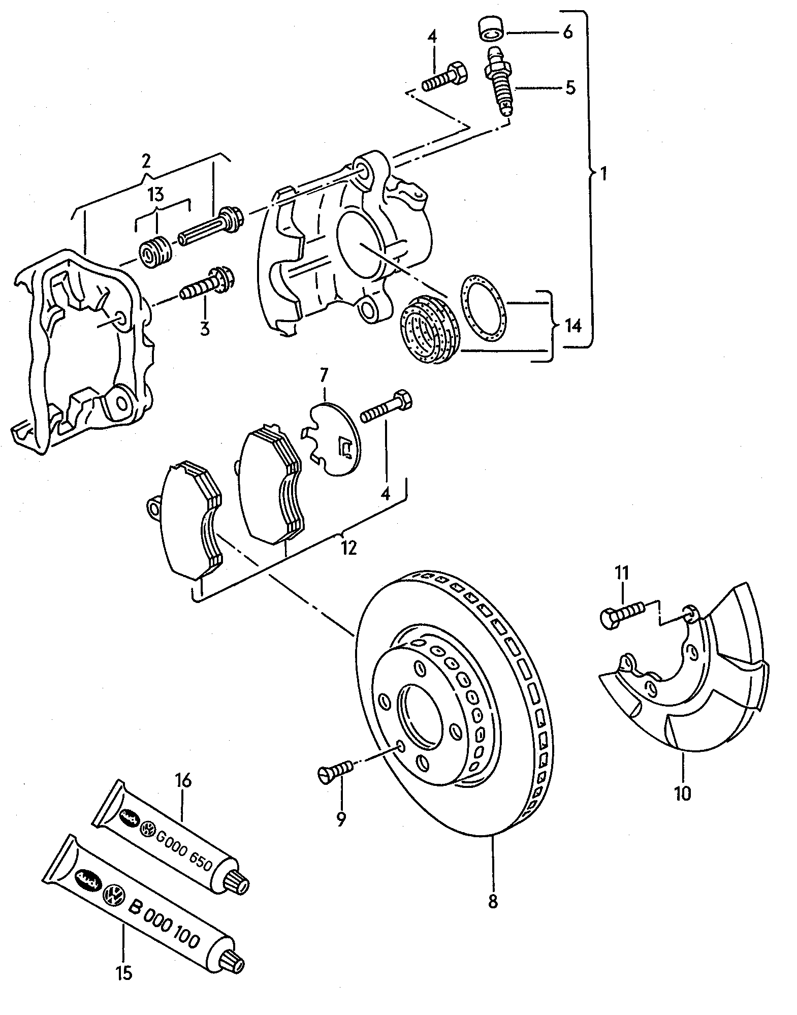 Skoda 357615123BX - Set reparatie, etrier aaoparts.ro