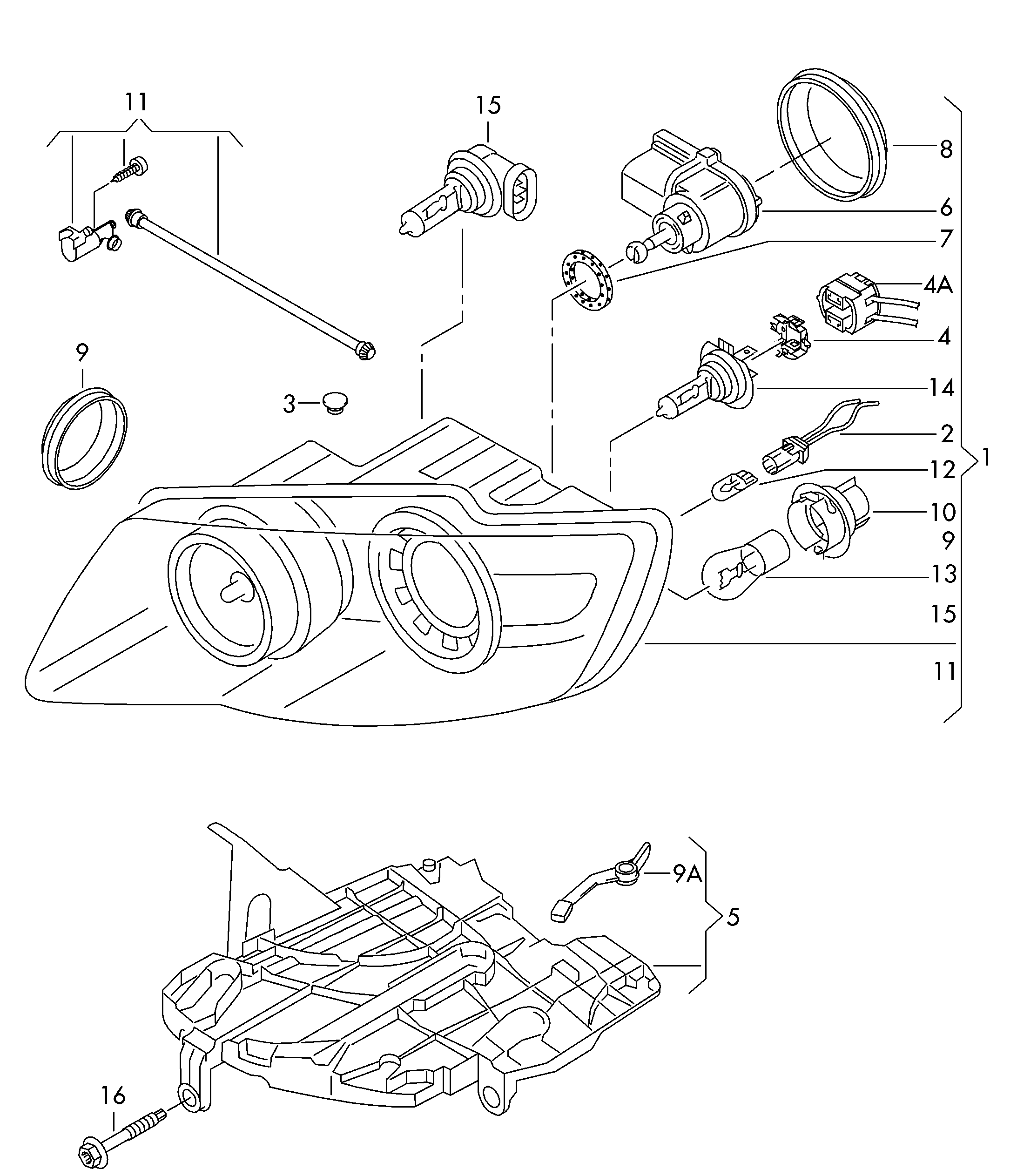 AUDI N  10529601 - Bec, far faza lunga aaoparts.ro