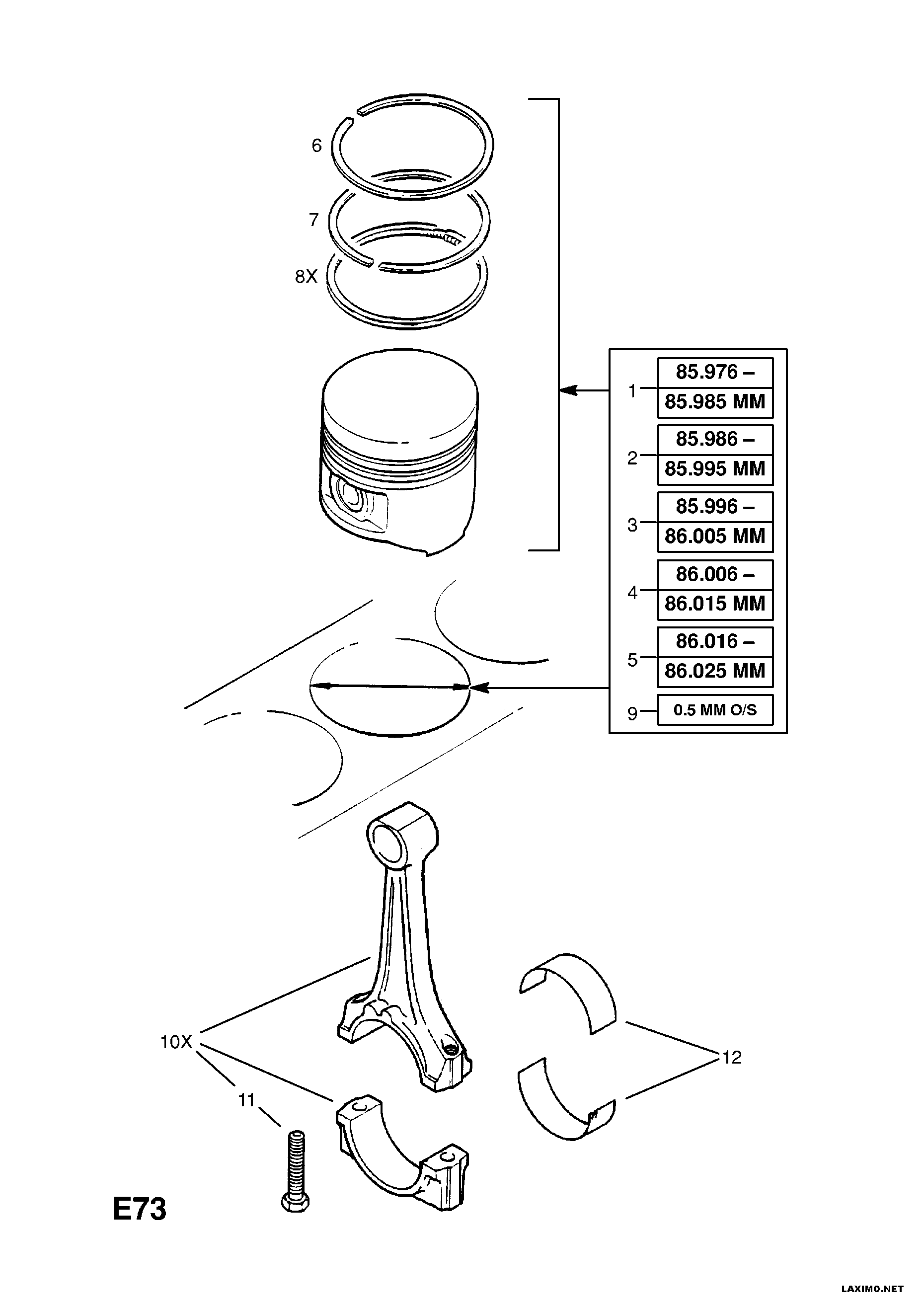 PSA 6 30 099 - Set segmenti piston aaoparts.ro